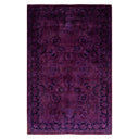 Overdyed Purple Wool Rug - 4'3" x 6'4" Default Title