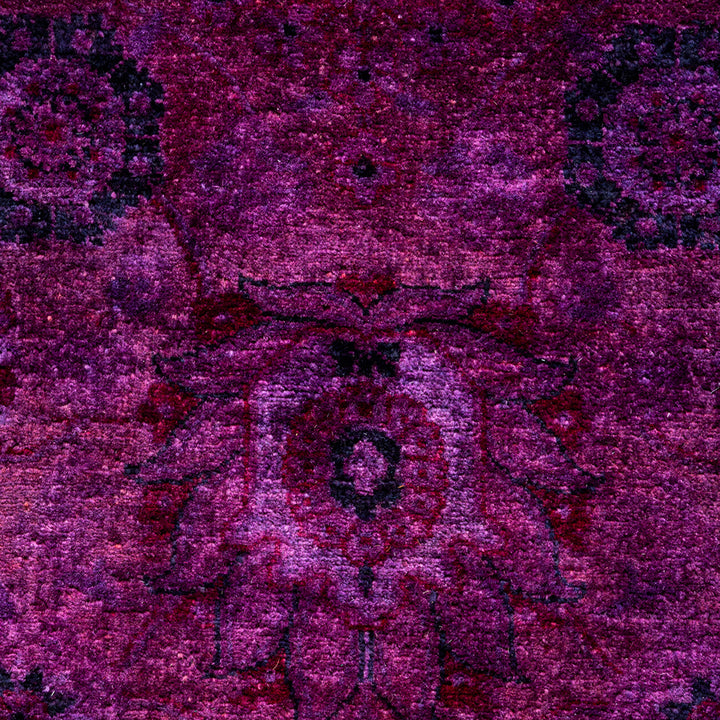 Overdyed Purple Wool Rug - 4'3" x 6'4" Default Title