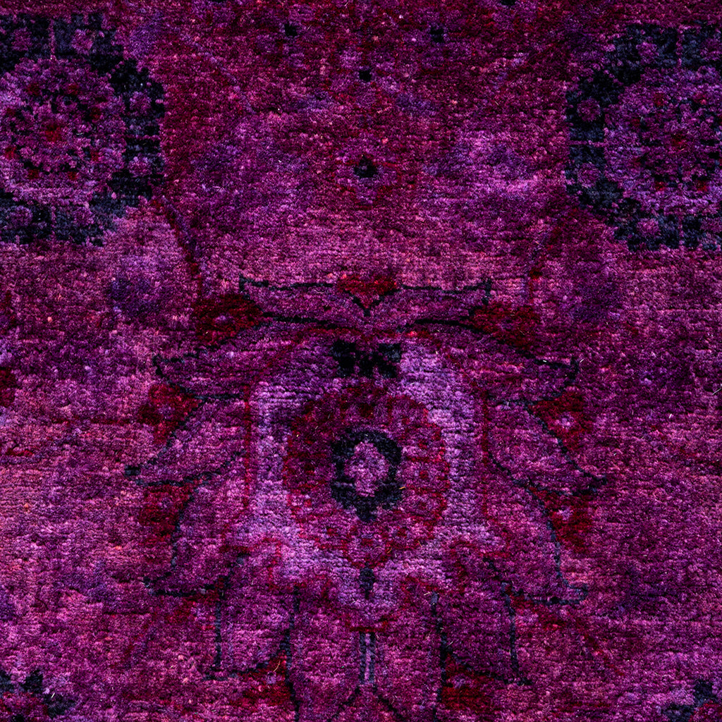 Overdyed Purple Wool Rug - 4'3" x 6'4" Default Title