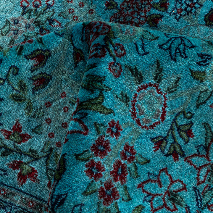 Overdyed Blue Wool Rug - 4'8" x 7'1" Default Title