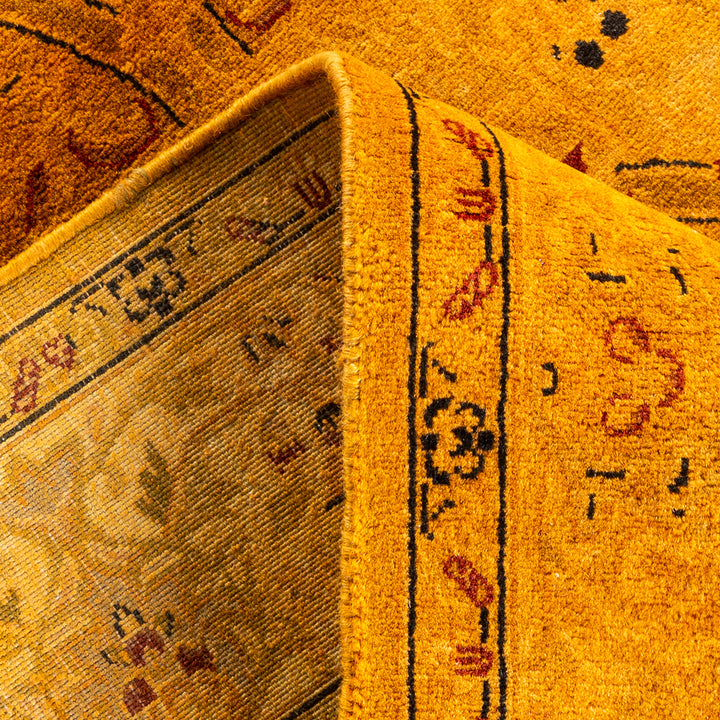 Overdyed Gold Wool Rug - 4'2" x 6'3" Default Title