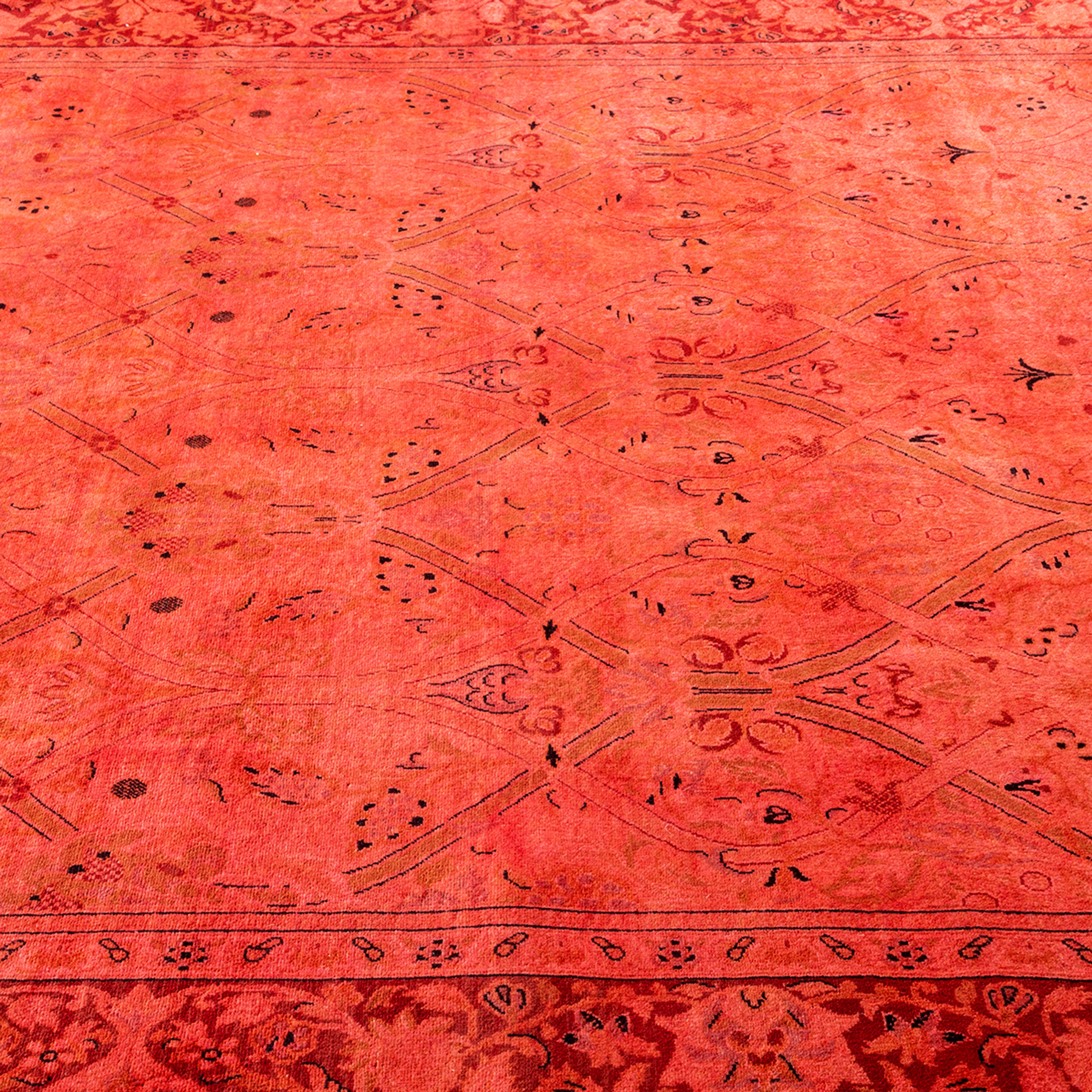Overdyed Red Wool Rug - 6'1" x 9' Default Title