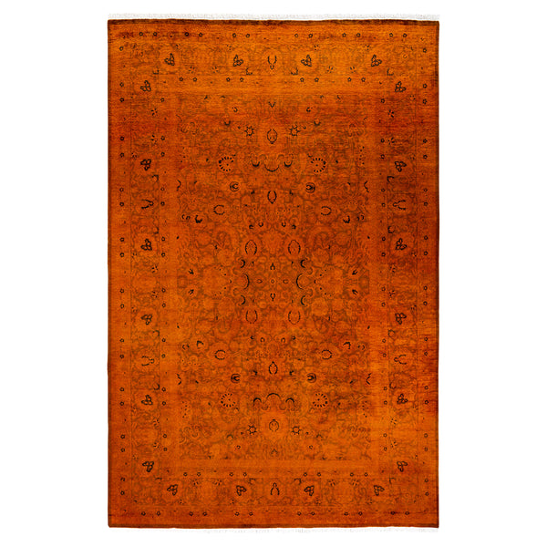 Overdyed Orange Wool Rug - 6' x 9'2" Default Title