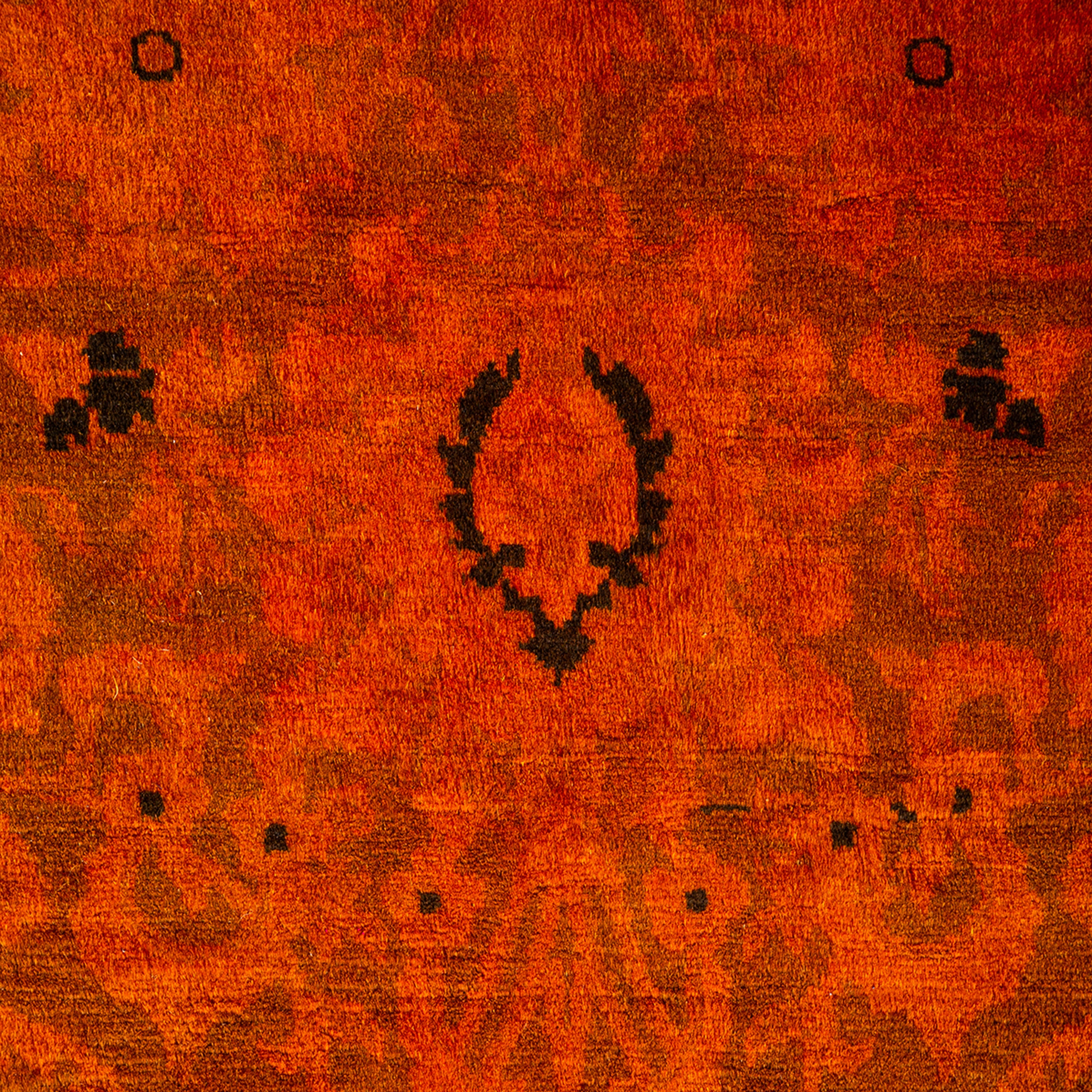 Overdyed Orange Wool Rug - 6' x 9'2" Default Title