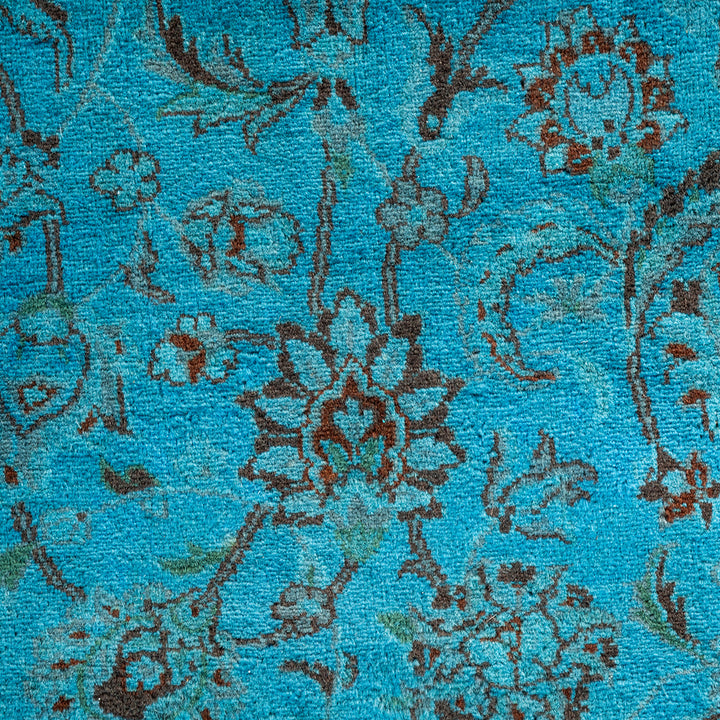 Overdyed Blue Wool Rug - 4'2" x 6'2" Default Title