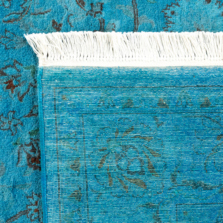 Overdyed Blue Wool Rug - 4'2" x 6'2" Default Title