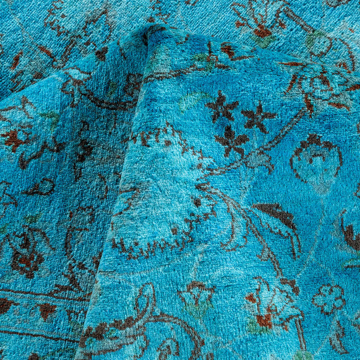 Overdyed Blue Wool Rug - 4'2" x 6'2" Default Title