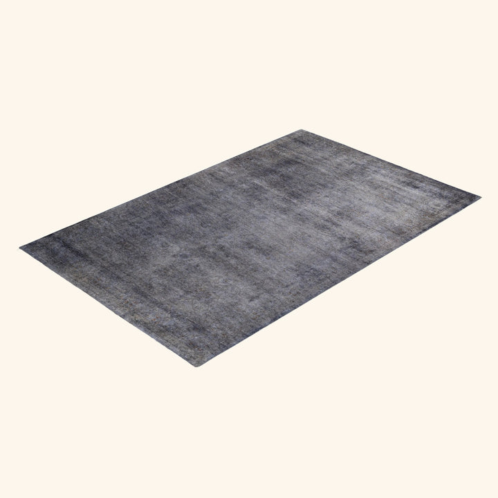 Overdyed Grey Wool Rug - 4' x 6'4" Default Title
