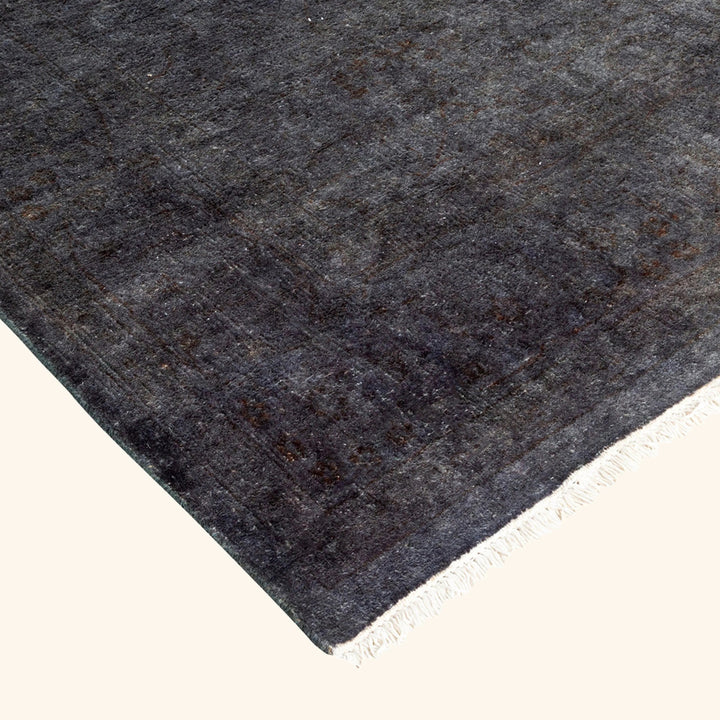 Overdyed Grey Wool Rug - 4' x 6'4" Default Title