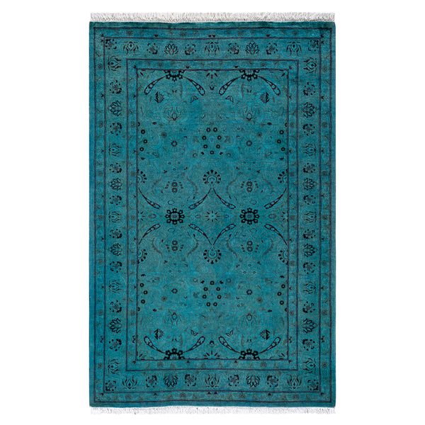 Overdyed Blue Wool Rug - 3'2" x 5'2" Default Title