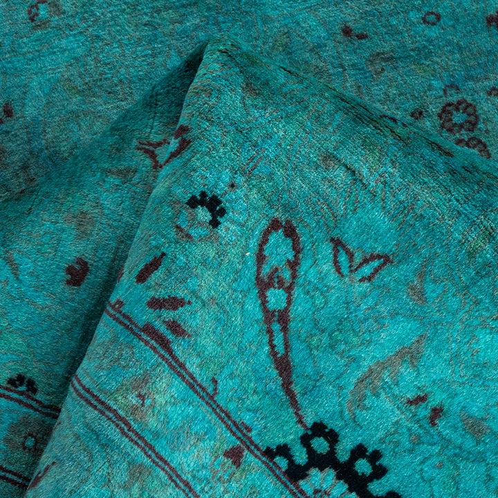 Overdyed Blue Wool Rug - 3'2" x 5'2" Default Title