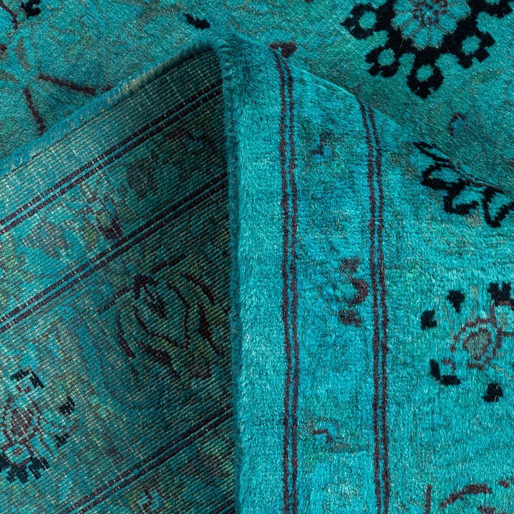 Overdyed Blue Wool Rug - 3'2" x 5'2" Default Title