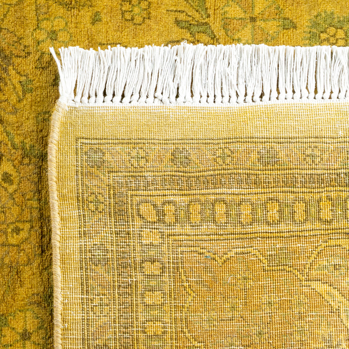 Overdyed Yellow Wool Rug - 4'3" x 6'5" Default Title