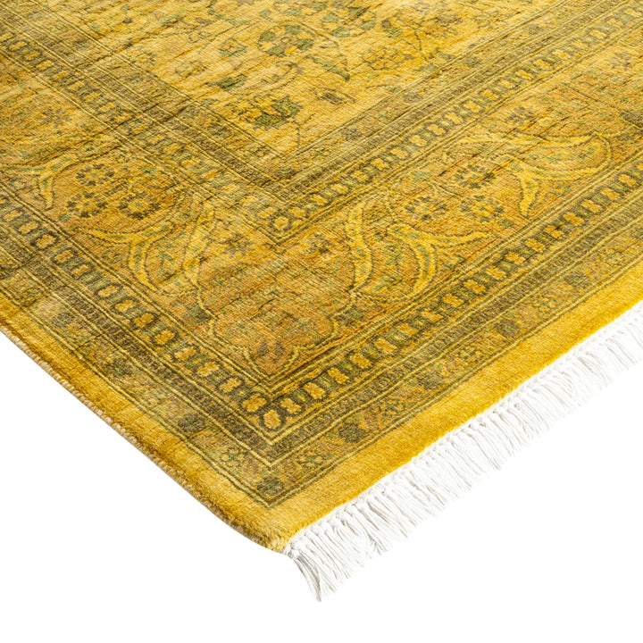 Overdyed Yellow Wool Rug - 4'3" x 6'5" Default Title