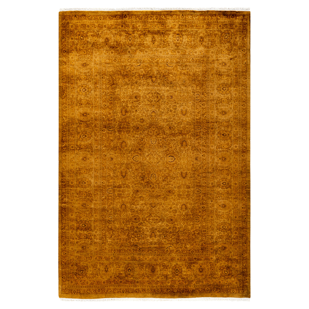 Overdyed Gold Wool Rug - 4'7" x 6'7" Default Title