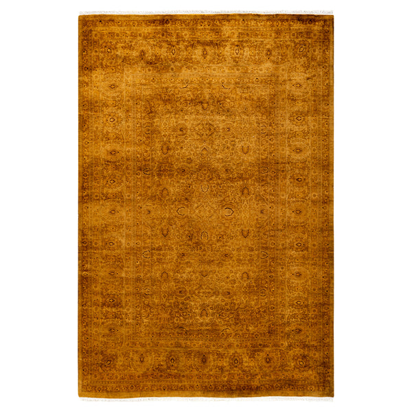 Overdyed Gold Wool Rug - 4'7" x 6'7" Default Title
