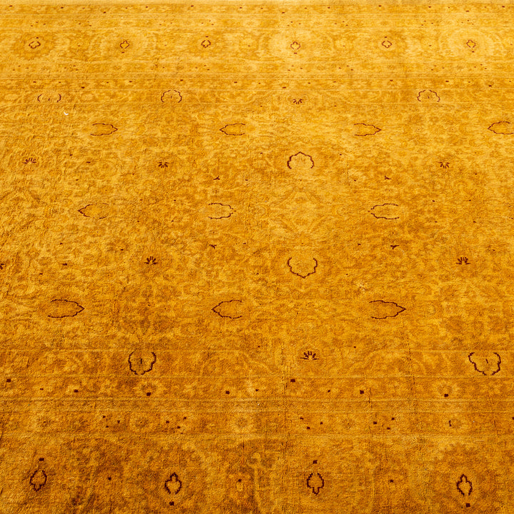 Overdyed Gold Wool Rug - 4'7" x 6'7" Default Title