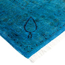 Overdyed Blue Wool Rug - 4'3" x 6'6" Default Title