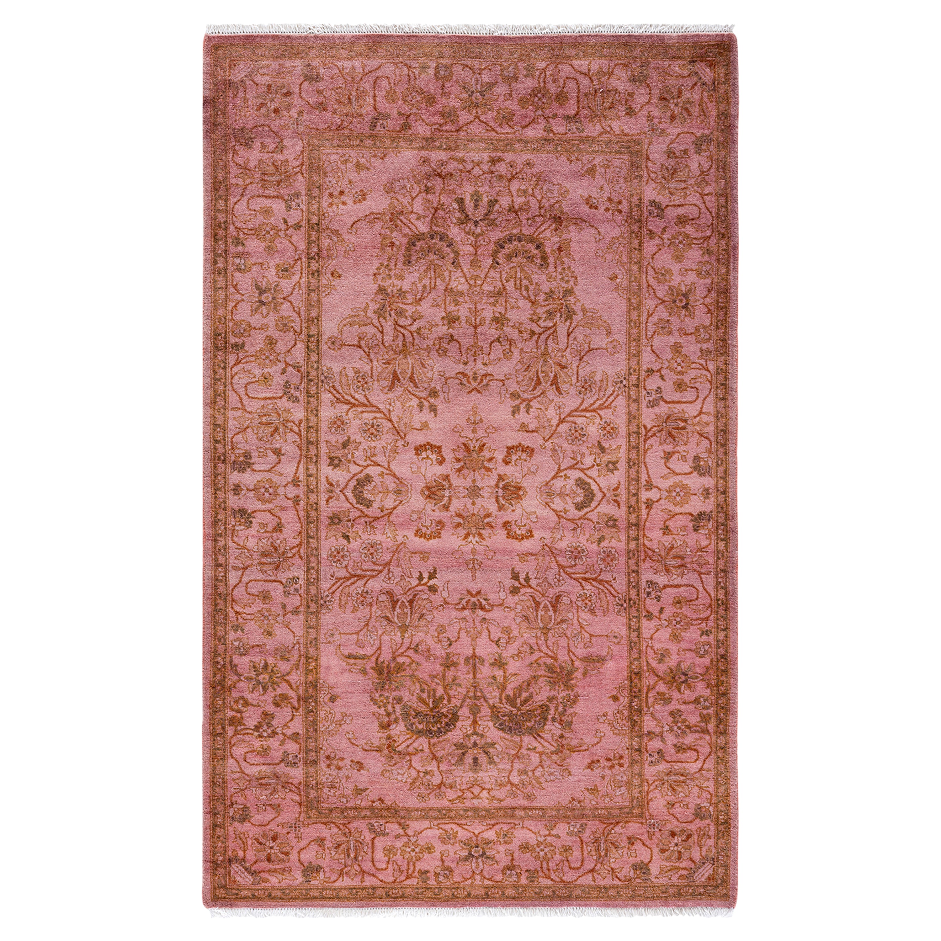 Overdyed Pink Wool Rug - 3'1" x 5'1" Default Title