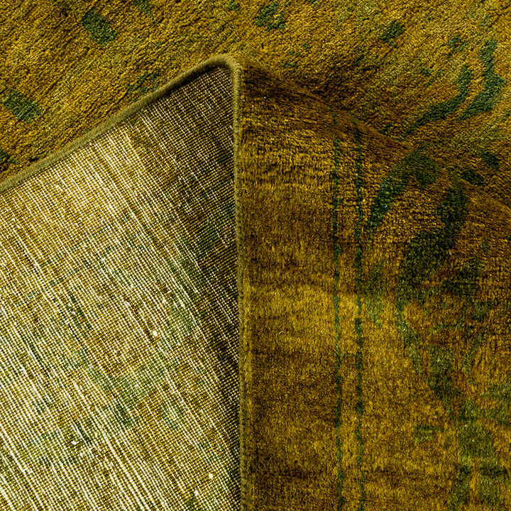 Overdyed Green Wool Rug - 5'1" x 7'4" Default Title