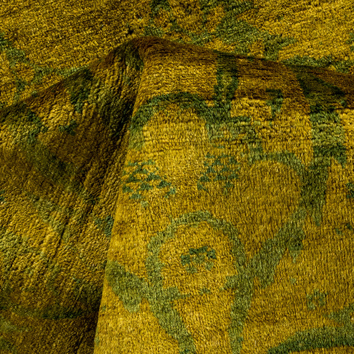 Overdyed Green Wool Rug - 5'1" x 7'4" Default Title