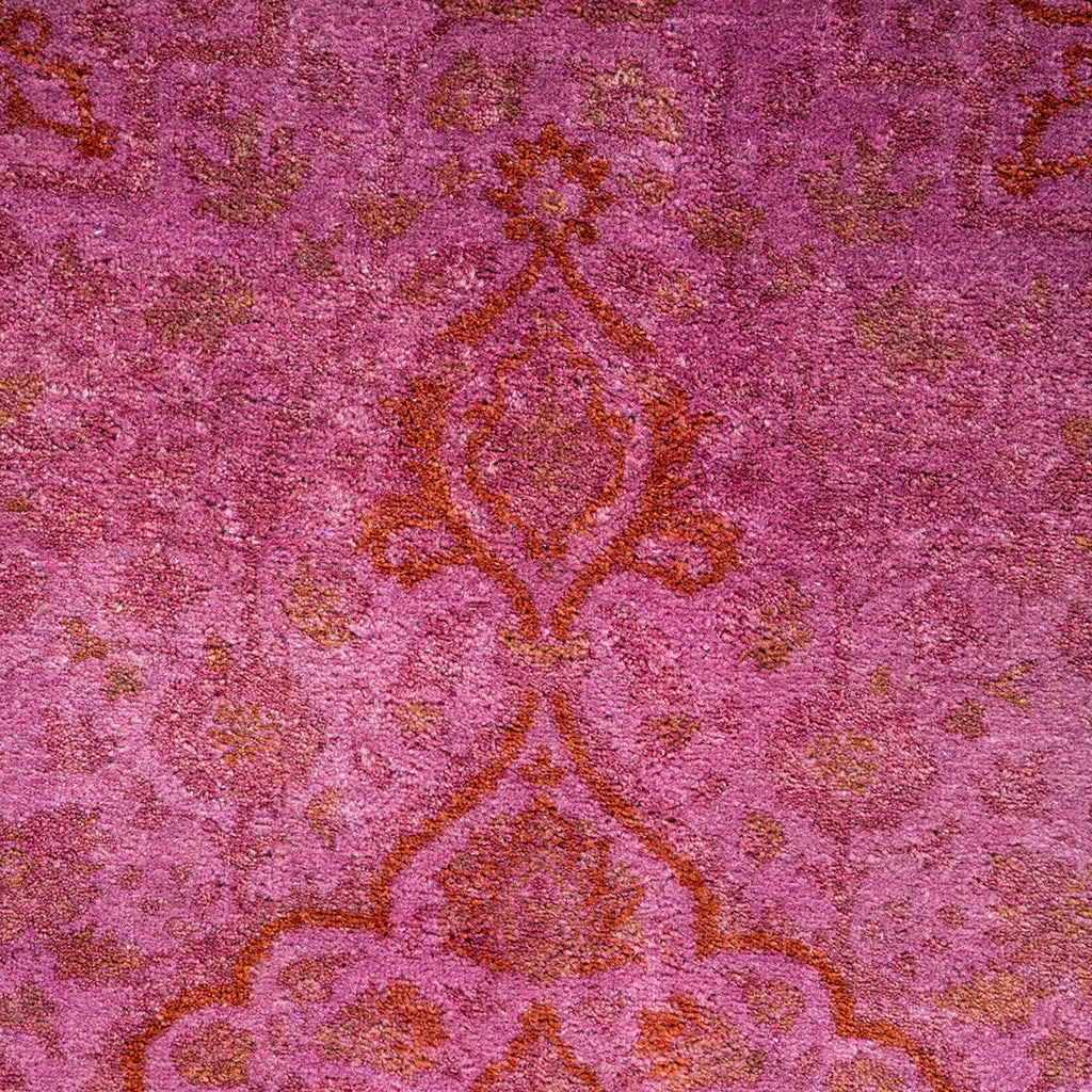 Overdyed Pink Wool Rug - 3'2" x 4'10" Default Title