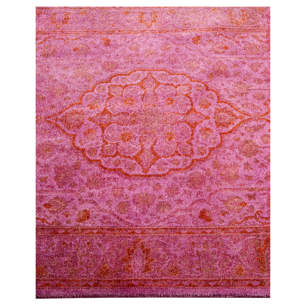 Overdyed Pink Wool Rug - 3'2" x 4'10" Default Title