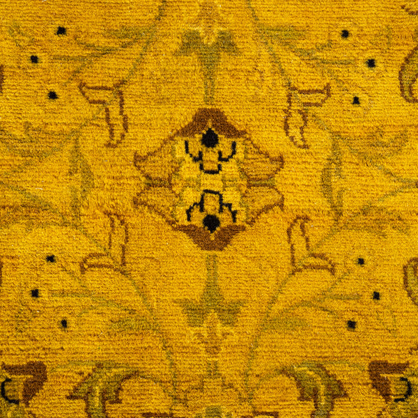 Overdyed Yellow Wool Rug - 4'1" x 6'5" Default Title