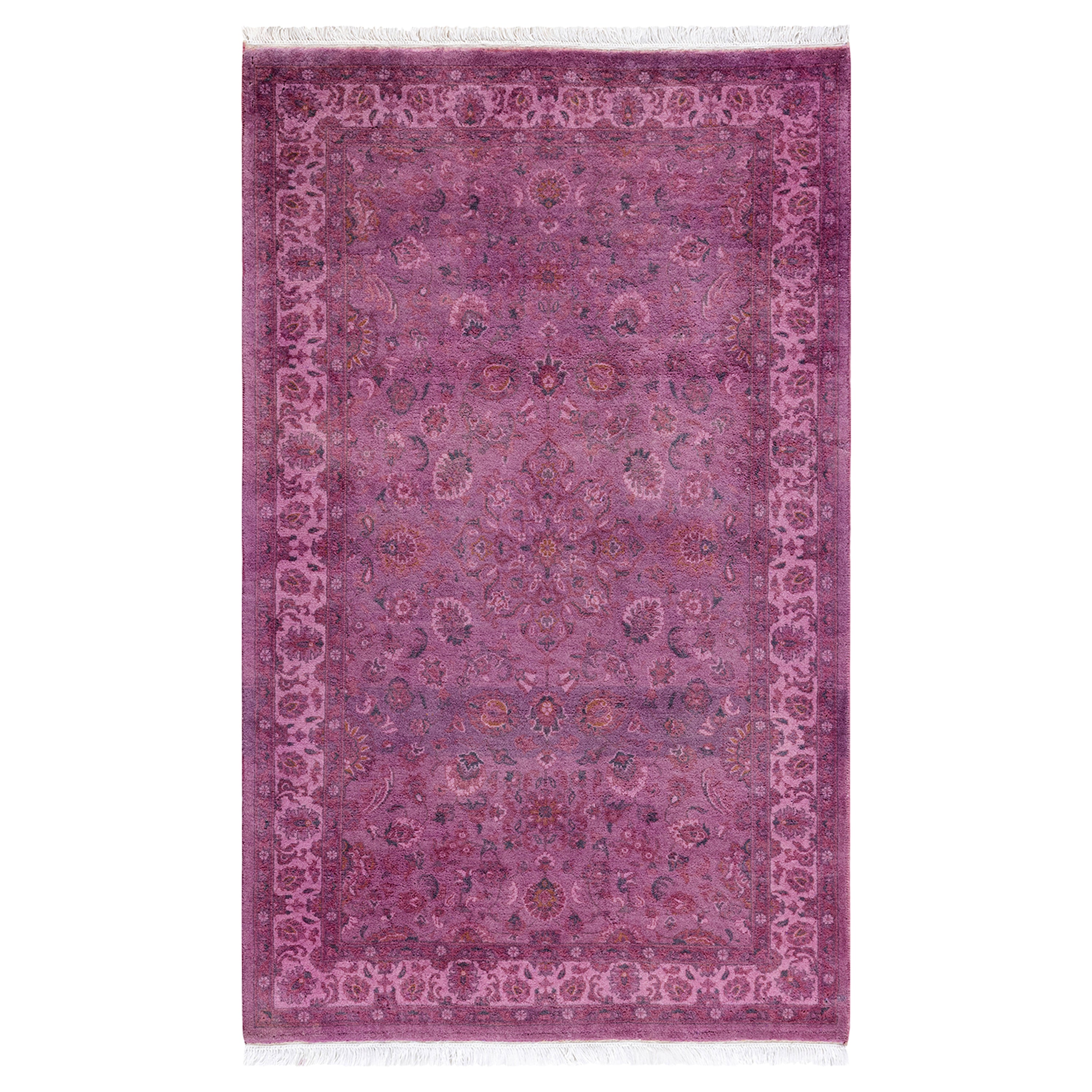 Overdyed Pink Wool Rug - 3'2" x 5'2" Default Title