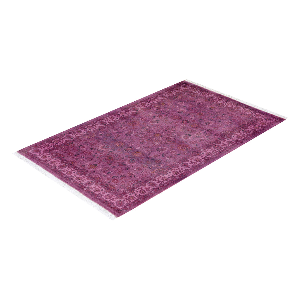 Overdyed Pink Wool Rug - 3'2" x 5'2" Default Title