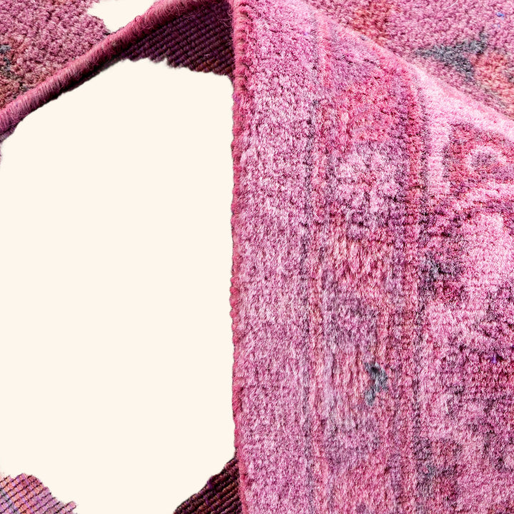 Overdyed Pink Wool Rug - 3'2" x 5'2" Default Title