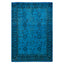 Overdyed Blue Wool Rug - 4'4" x 6'6" Default Title