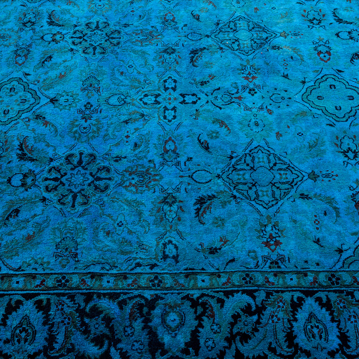 Overdyed Blue Wool Rug - 4'4" x 6'6" Default Title