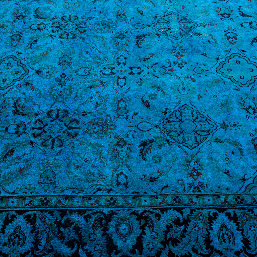 Overdyed Blue Wool Rug - 4'4" x 6'6" Default Title