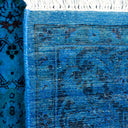 Overdyed Blue Wool Rug - 4'4" x 6'6" Default Title