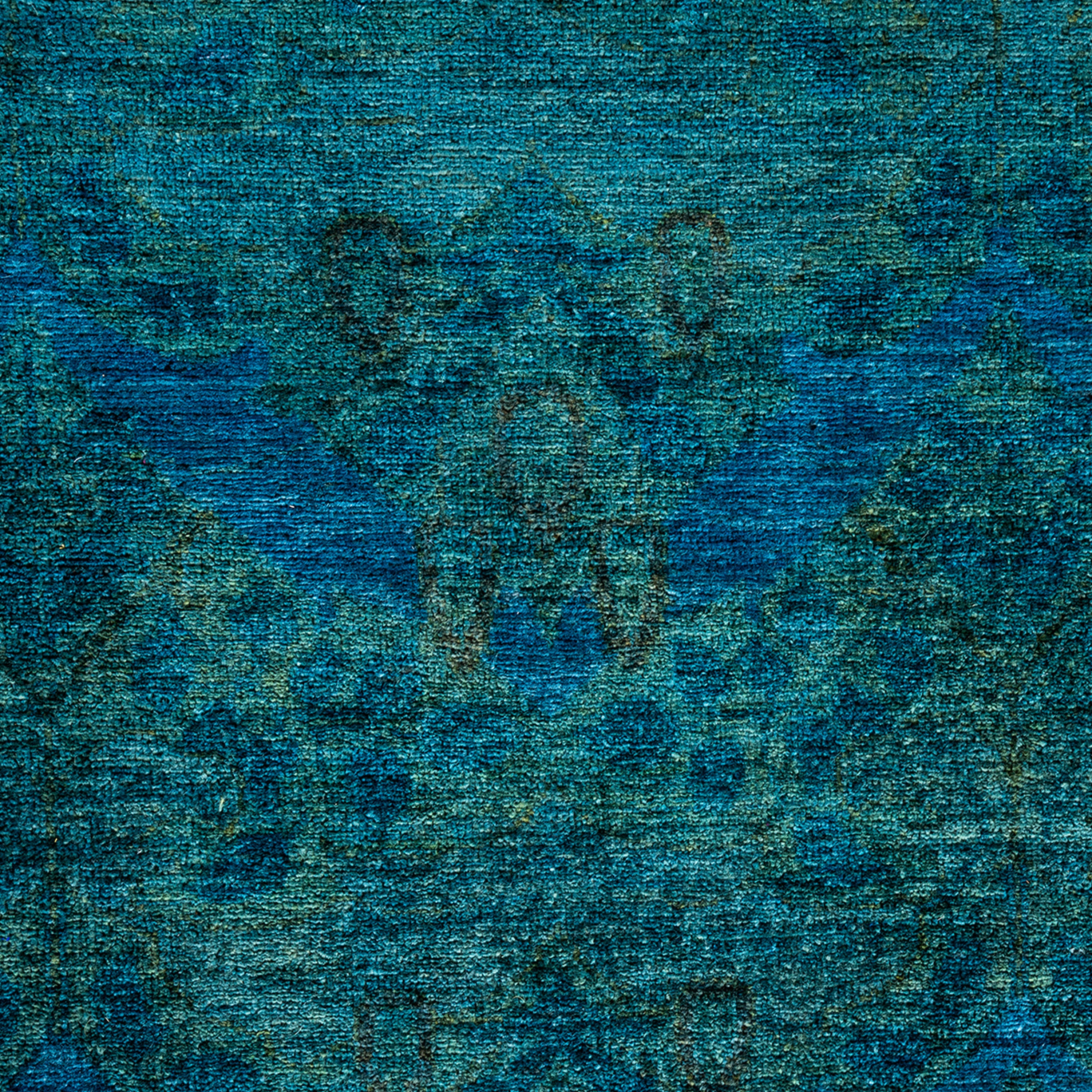 Overdyed Blue Wool Rug - 6'1" x 8'4" Default Title