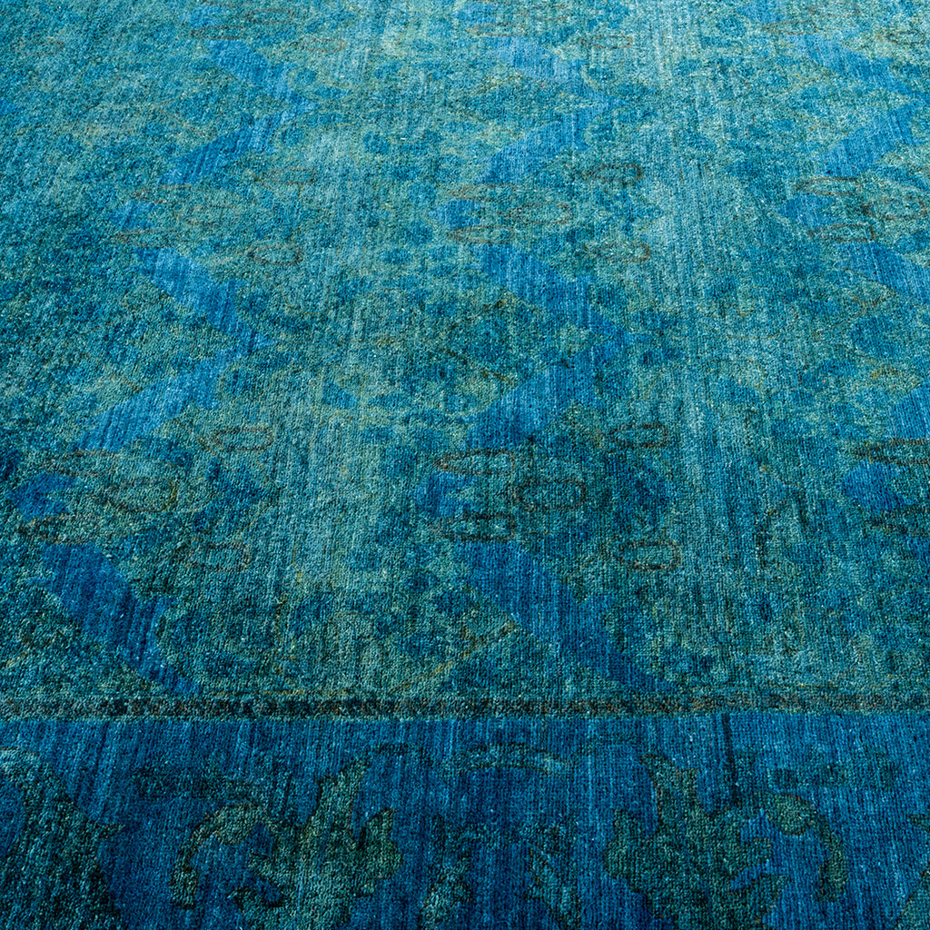 Overdyed Blue Wool Rug - 6'1" x 8'4" Default Title