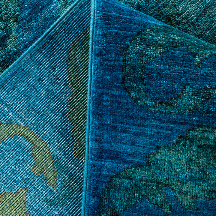 Overdyed Blue Wool Rug - 6'1" x 8'4" Default Title