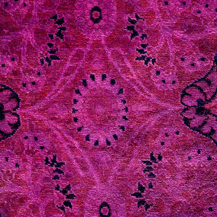 Overdyed Pink Wool Rug - 4'1" x 6'4" Default Title