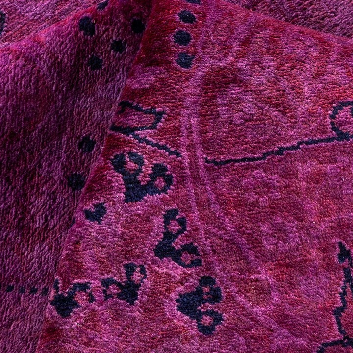 Overdyed Pink Wool Rug - 4'1" x 6'4" Default Title