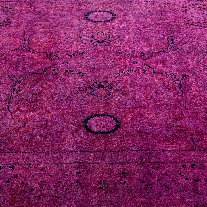 Overdyed Pink Wool Rug - 4'1" x 6'4" Default Title