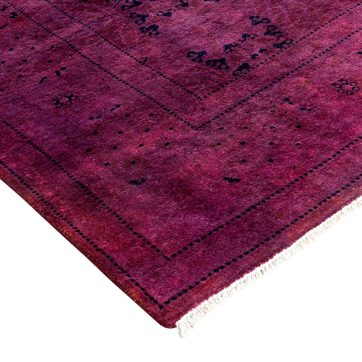 Overdyed Pink Wool Rug - 4'1" x 6'4" Default Title