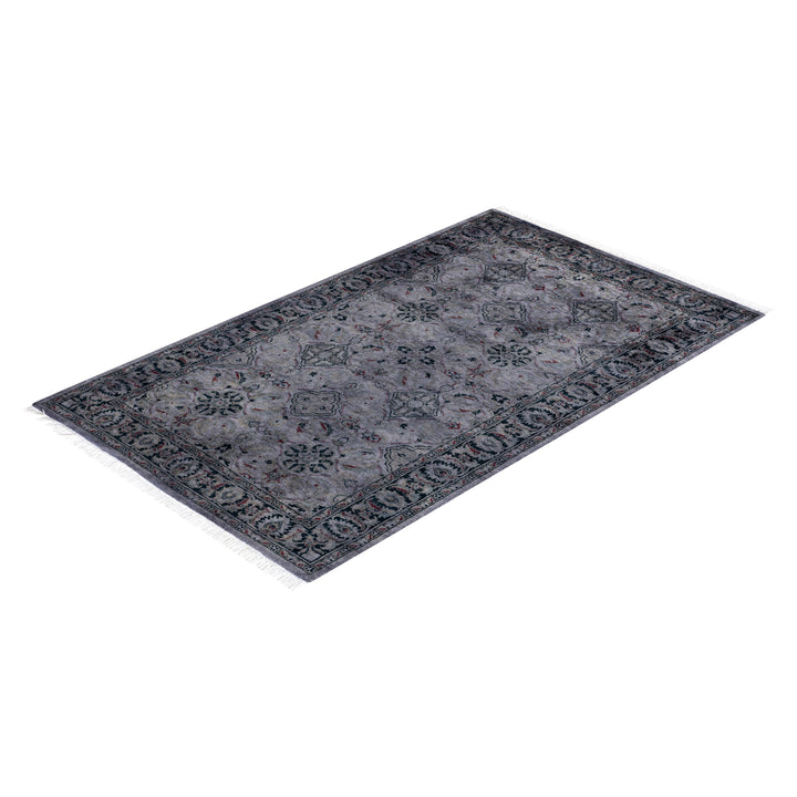 Overdyed Grey Wool Rug - 3'1" x 5'2" Default Title