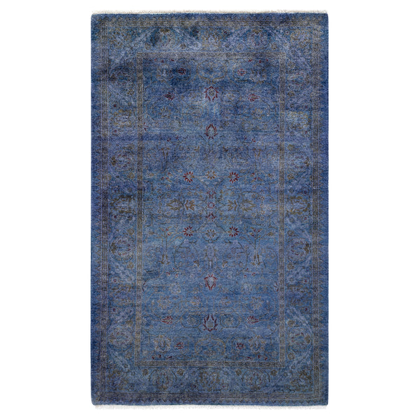 Overdyed Blue Wool Rug - 3'1" x 5'3" Default Title