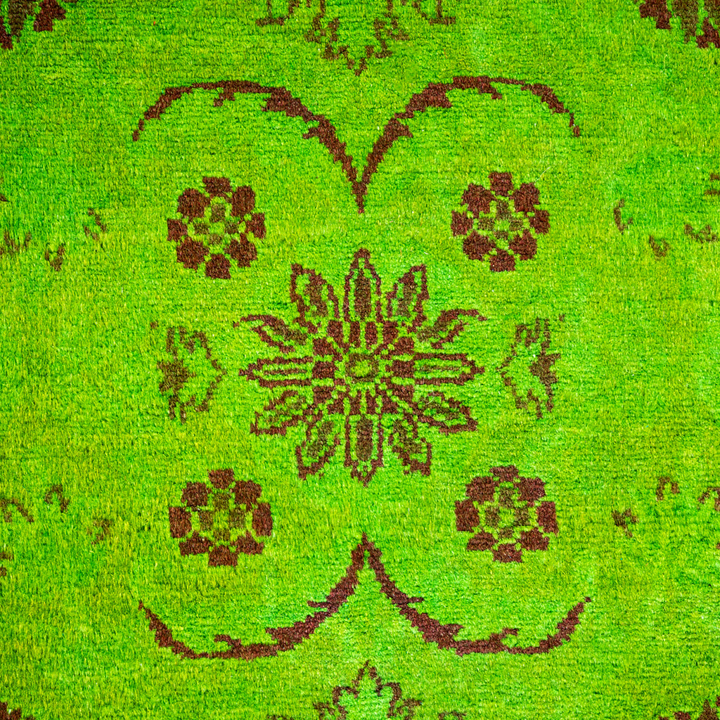 Overdyed Green Wool Rug - 4'3" x 6' Default Title