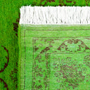 Overdyed Green Wool Rug - 4'3" x 6' Default Title