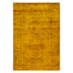 Overdyed Yellow Wool Rug - 3'2" x 4'6" Default Title