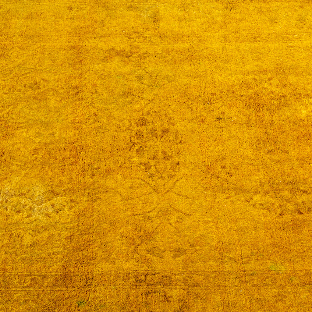 Overdyed Yellow Wool Rug - 3'2" x 4'6" Default Title