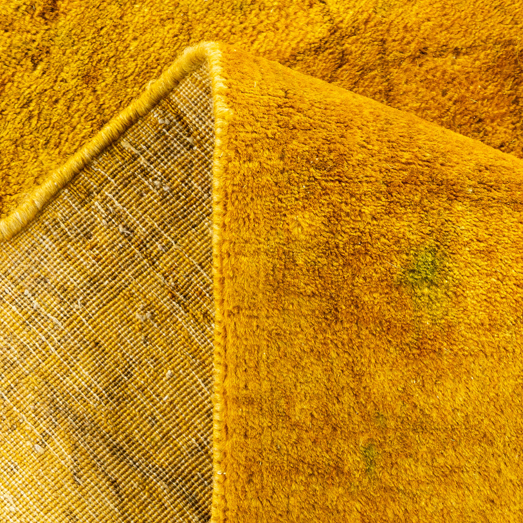 Overdyed Yellow Wool Rug - 3'2" x 4'6" Default Title