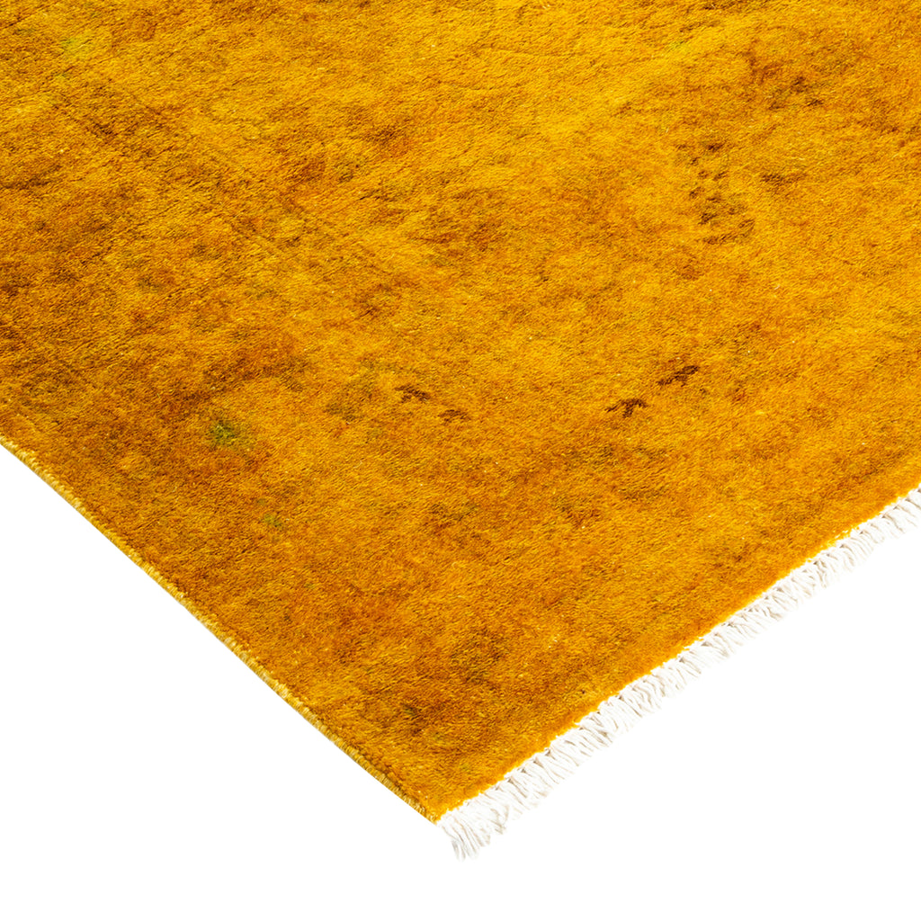 Overdyed Yellow Wool Rug - 3'2" x 4'6" Default Title